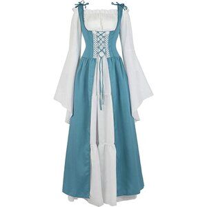 Medieval Victorian Long Dress Cosplay Irish Costume Halloween Viking English NWT